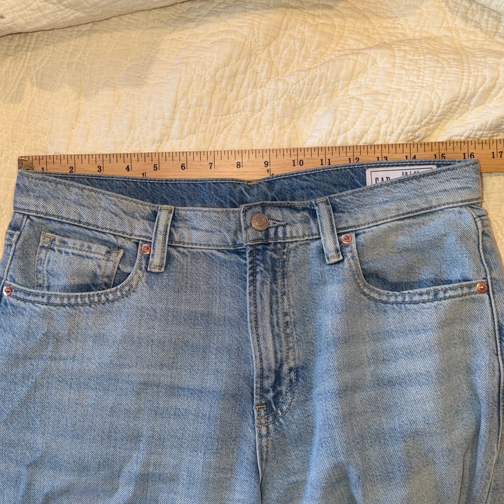 Gap Baggy Mid Rise Wide Leg Jeans Light Wash Size 28 - Picture 5 of 7